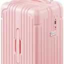 Krute Carry on Luggage PC+ABS Suitcases with Double Spinner Wheels 22x14x9 Airline Approved Luggage with TSA Lock 20 Inch (Pink)
