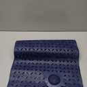 OTHWAY Bath Mat for Tub Non Slip: 39" X 17" Long Bathtub Mat with Hair CatcherBig Drain Holes Shower Mats for Inside ShowerMachine Washable (Navy Blue)