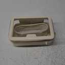 Travel Clear Makeup Bag with Makeup Brush Bag, Leather Make up Case Toiletry Bag, Portable Cosmetic Bag Case, Transparent Waterproof Cosmetic Organizer Storage Bag for Women, Off-White