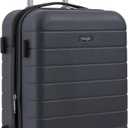 Wrangler Smart Spinner Hardside Luggage, 2 Piece Set, Dark Shadow, 22" Carry-On, 15" boarding tote