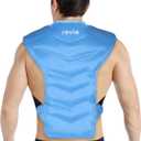 REVIX Large Ice Pack for Shoulder and Back with Straps, Reusable Full Back Ice Pack Wrap Cold Compression Therapy for Discomfort and Fatigue Relief, Post-Workout Recovery (Blue)