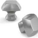 10 Pack Brushed Nickel Cabinet Knobs for Dresser Drawer Knob Kitchen Pulls Aluminium Alloy Square Hardware Handle