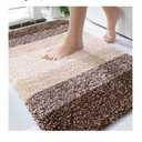 OLANLY Bathroom Rug Mat 30x20, Extra Soft and Absorbent Microfiber Bath Rugs, Non-Slip Plush Shaggy Bath Carpet, Machine Wash Dry, Bath Mats for Bathroom Floor, Tub and Shower, Brown