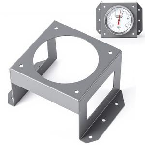 Hicarer Mounting Bracket for 4-3/4 inch Circular Differential Pressure Gauges, Heavy-Duty Steel Surface Mount Plate, Industrial Gauge Bracket for HVAC and Laboratory Instruments