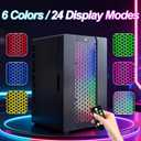 Mini Fridge, Dimmable Gaming Light Wine Fridge with Remote Control (Black), 4 Bottles