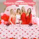 2 x 3pcs Cherry Birthday Decorations Tablecloths, Large Size Cherry and Bows Birthday Decorations Table Cloth for Cherries Themed Party, 54 x 108 Inch