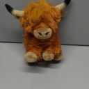 BMZRJM Stuffed Animals Highland Cows Cute Stuff Fluffy Cattle Dolls Skeleton Toys Figure Pillows Birthday Presents for Baby Kids Girls Boys Toddler Preschool Realistic Plush Dcor (11 inches,Brown)