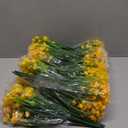 Hoteam 40 Bundles Fall Outdoor Artificial Flowers Plants Uv Resistant Outside Faux Flowers Plastic Fake Plants Outdoor Summer Four Seasons Decoration Shrubs Garden Porch, Yellow