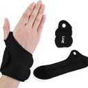 Wrist Weights with Thumb Loops Lock (1 Pair) for Women & Men, 1lbs2 Arm Weights Hand Weights Set for Walking, Running, Strength Training, Exercises, Hand Physical Therapy (Black)