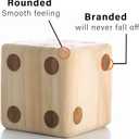 Giant Wooden Yard Dice Set - Outdoor Lawn Games for Adults and Family, 3.5 Inch Solid Pine Wood, Backyard Camping Tailgating Set with Scorecards and Carry Bag