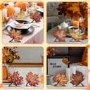 6 Pcs Fall Wooden Leaves Decorations Farmhouse Thanksgiving Table Decor Vintage Harvest Tabletop Decoration Wooden Maple Leaves Centerpiece for Thanksgiving Fall Party (Stylish)
