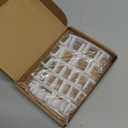 Jetec 10 Pieces Plastic Sliding Closet Door Guide Floor Bottom Guide Track Floor Mount Bypass 4-3/16, White