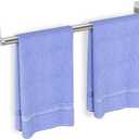 Bathroom Towel Bar, 24 Inch Towel Racks for Bathroom Wall Mounted, Heavy Duty Bath Hand Towel Holder Organizer, Modern Home Decor Towel Rod Bathroom Hardware Accessories, Brushed Silver