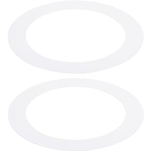 PATIKIL 8.27" ID 10.43" OD Goof Rings for Recessed Light, 2 Pack Matte White Goof Metal Trim Ring Lighting Fixture for Ceiling Wall Recessed Can Downlights