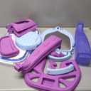 Princess Vanity for Toddlers Girls 3-5 Years Old, Kids Vanity Table and Chair Set with Magic Mirror Light Music, Toddler Makeup Dresser Set, Interactive Pretend Play Dress Up Beauty Salon Toys Gifts