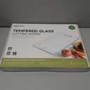 Tempered Glass Cutting Board Set, Large 12x16 Glass Cutting Board for Kitchen with 4 Non-Slip Feet, Heat & Shatter Resistant, Dishwasher Safe, Includes Bonus Sponge & Cloth,Perfect Kitchen Gift-Black, 16"L x 12"W x 0.2"Th