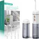Water Flosser Cordless for Teeth, Portable Mini Irrigador Dental, 3 Modes IPX7 Waterproof Rechargeable Electric Flosser, Home & Travel Power Dental Flossers for Braces WF510 (Gold)