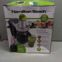 Hamilton Beach Juice & Blend 2-in-1 Juicer Machine and 20 oz. Blender, Big Mouth Large 3” Feed Chute for Whole Fruits and Vegetables, Easy to Clean, Centrifugal Extractor, 800W Motor, Black (67970)