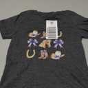 Western Girl Country Rodeo Purple Cowgirl Horse Coquette Bow T-Shirt 4T