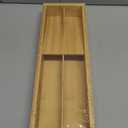 Bamboo Silverware Drawer Organizer, Kitchen Utensil Tray Holder Organizer, Drawer Storage Organization for Flatware, Cutlery, Spoon, Forks and Knives 4 Slots