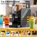 Slushie Machine 88 oz, 7-in-1 Slushy Machine for Home, Professional Frozen Drink Maker with LED Display, Auto-Clean, No Ice Needed, for Frozen Drinks & Desserts, for Home & Parties