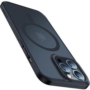 TORRAS for iPhone 13 Pro Max Case [Fit for MagSafe][12FT Military Grade Drop Tested] Magnetic Translucent Shockproof Slim Tough Anti-Fingerprint Case for iPhone 13 Pro Max, Black