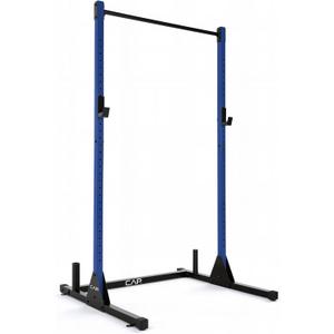 CAP Barbell Power Rack with Pull Up Bar & Attachments - Squat Rack & Strength Training Power Cage for Home Gym - Blue