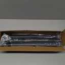 Hanging Closet Rod,17-87 Inches Space Saving Heavy Duty Closet Rod Extender Hanging, Black Black Adjustable Clothes Hanging Bar, Stainless Steel Closet Garment Organizer Rack, Bathroom, Windows