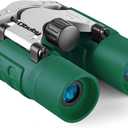 Obuby Real Binoculars for Kids Gifts for 3-12 Years Boys Girls 8x21 High-Resolution Optics Compact Toy Binocular for Bird Watching,Travel, Camping (Classic Green)