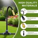 Automatic Drip Irrigation Kit - 50FT with Tool-Free Quick Connectors, 15 Copper Atomizing Nozzles & 360 Bendable Spray for Garden, Greenhouse, Lawn, Plants