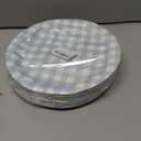 48 Pcs Gingham Party Supplies Blue Paper Plates - 9 Inches Disposable Plaid Decorative Dinner Dessert Serving Plates - For Baby Shower Wedding Birthday Party