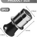 Pack-2 Pop-up Car Cigarette Lighter Socket - 12V Waterproof Metal Single Head Vehicle Universal 0.82" x 1.81" Extreme Speed Hot Spot (Black & Silver)