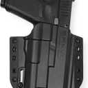 Bravo Concealment Adaptive OWB Gun Holster for Glock 19/17 - Compatible with Tactical Weapon Light TLR-1 HL - Adjustable Cant, Secure Retention, and Curved Comfort Design for Open or Concealed Carry