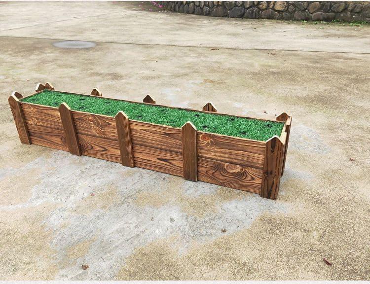 Universal 1.2m Bamboo Planter Base with 20 Pre-Cut Holes - Fits All Major Artificial Bamboo Brands & Our Own - Sturdy Wood Trough for Indoor/Outdoor Privacy Screen Setup