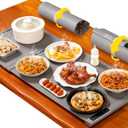 38"x16" Warming Mat for Food Extra Large, Extendable Food Warming Mat, Electric Warming Tray for Buffets Party with 7 Adjustable Temperature, 6 Timer, Silicone Food Warmer for Parties Home Countertop