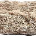 Poilu Extra Soft Plush Dog Cushion, Non-Slip Donut for Dogs and Cats Medium Size, Machine Washable, Beige, 73 x 58 x 20 cm