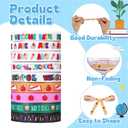 9 Rolls 45 Yards Back to School Grosgrain Ribbon 3/8" School Bus Pencil Apple ABC Pattern Ribbon Colorful Teacher Appreciation Craft Ribbon for Gift Wrapping Hair Bow Wreath Making Sewing Supplies