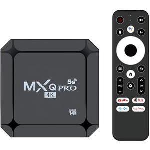 MXQ Pro 5G Android 14.0 TV Box 2025 Upgraded Ram 2GB ROM 16GB Dual Band 2.4G/5.8GHz WiFi6 BT5.0 4K AV1 USB 3.0 Ultra HD Voice Control Smart Home Player MXQ Pro 5G Android 14.0 TV Box 2025 Upgraded Ram 2GB ROM 16GB Dual Band 2.4G/5.8GHz WiFi6 BT5.0 4K AV1 USB 3.0 Ultra HD Voice Control Smart Home Player