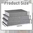 Tioncy 3 Pcs Neutral Linen Book Box for Decoration Faux Book Storage Box Modern Farmhouse for Bookshelf Coffee Table Decor DIY Crafts(Multi Sizes,Dark Gray)