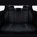 Car Seat Covers in The Back Row, Stylish Sport Seat Cover, Premium Nappa Leather Car Seat Cover. Automobile Seat Covers Sets.(Black White) 