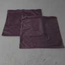Deconovo Velvet Throw Pillow Covers Purple 18x18 in, Set of 2, Decorative Silky Square Cushion Cases Home Decor Sofa, Couch, Bedroom, Living Room, Lilac