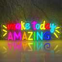 Make Today Amazing Neon Sign,Classroom Wall Decor Positive LED Neon Light,Inspirational Letter LED Sign Multicolored Light Up Sign for Classroom Wedding Party Store Home Birthday Neon Decor