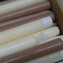 Viyffo 10-Inch Taper Candles, 12-Pack – Smokeless & Unscented Long Burning Taper Candlesticks, Hand-Poured Candles for Home Décor, Weddings & Dinner, Brown