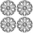 AutoBeeDen 4-Pack Hubcaps Wheel Covers Compatible with Ford Transit 150/250 / 350, 2015 2016 2017 2018 2019 2020 2021 2022 2023 2024, 16", 5 Y Spok, Standard Leg (Silver Color)
