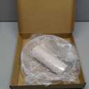 PATIKIL Plug in Pendant Light, 15Ft Rope Cord Hanging Lamp Fixture with ON/Off Switch, Linen Fabric Shade E26/E27 Bulb Socket for Bedroom Kitchen Living Room, Beige