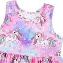 Vieille Little Girls Sleeveless Dress Cute Summer Sundress with Pocket 2-7 Years (Purple)