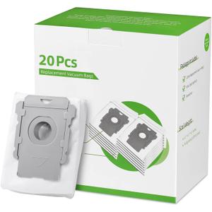 20 Pack Vacuum Bags, Effective Dust Filtration,Compatible with iRobot Roomba i& s & j Series, for i3+, i4+, i5+, i6+,J6+, i7, i7+(7550) j7, j7+, i8+, J8+, J9+, s9+ Automatic Dirt Disposal Bags