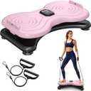 Silent Waist Twist Machine, Anti-Slip Twister Exercise Board with Stable Base, Waist Twisting Disc for Safe Ab Workout and Foot Massage at Home or Gym (Pink)