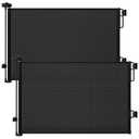 Cumbor 2-Pack Retractable Baby Gates for Stairs,55" Wide Soft Mesh Baby Gate for Dogs with One Hand Opening, 34" Tall Toddler Gate with Child-Proof Top Lock for Bedroom,Indoor/Outdoor, Black (55" Wide (2 Pack))