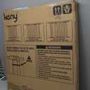 keny 29"-42.5" Baby Gate for Stairs, Auto Close Safety Dog Gate, Pressure Mounted Easy Walk Through Pet Gate for Doorways, Durable Stair Gate, 30" Tall, Black